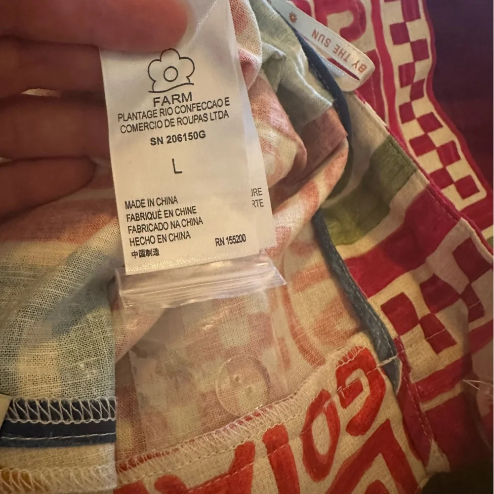 FARM Rio Multicolor Patchwork Wide-Leg Pants - Green, Blue, Red, Yellow - Picture 10 of 12